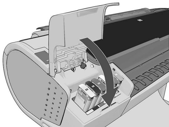 HP DESIGNJET Z5600 - Insertion d'une cartouche d'encre - 3
