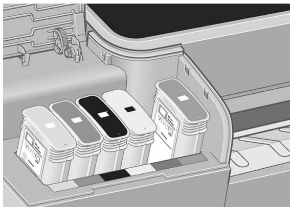 HP DESIGNJET Z5600 - Retrait d'une cartouche d'encre - 6
