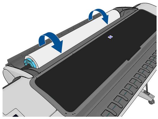 HP DESIGNJET Z5600 - Chargement d'un rouleau dans l'imprimante - 7