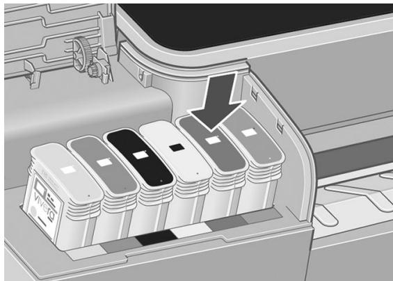 HP DESIGNJET Z5600 - Insertion d'une cartouche d'encre - 2