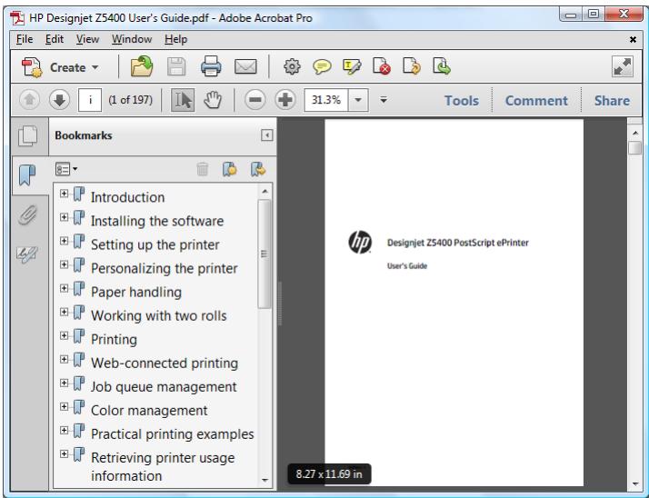 HP DESIGNJET Z5600 - Utilisation de Adobe Acrobat - 1