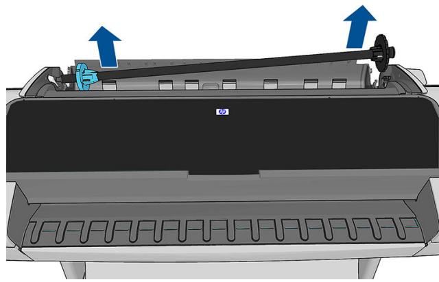 HP DESIGNJET Z5600 - Chargement d'un rouleau sur la bobine - 2