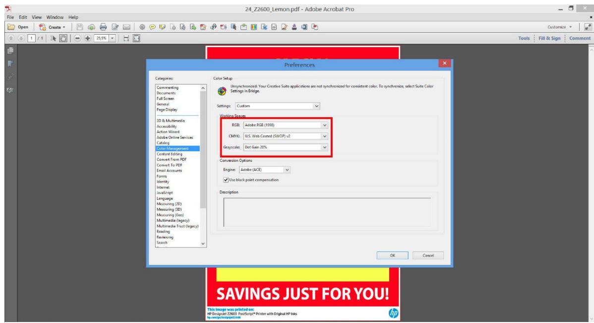 HP DESIGNJET Z5600 - Utilisation d'Adobe Acrobat Pro - 2