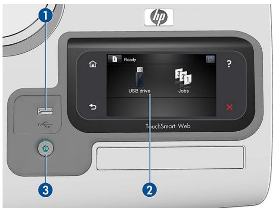 HP DESIGNJET Z5600 - Le panneau avant - 1