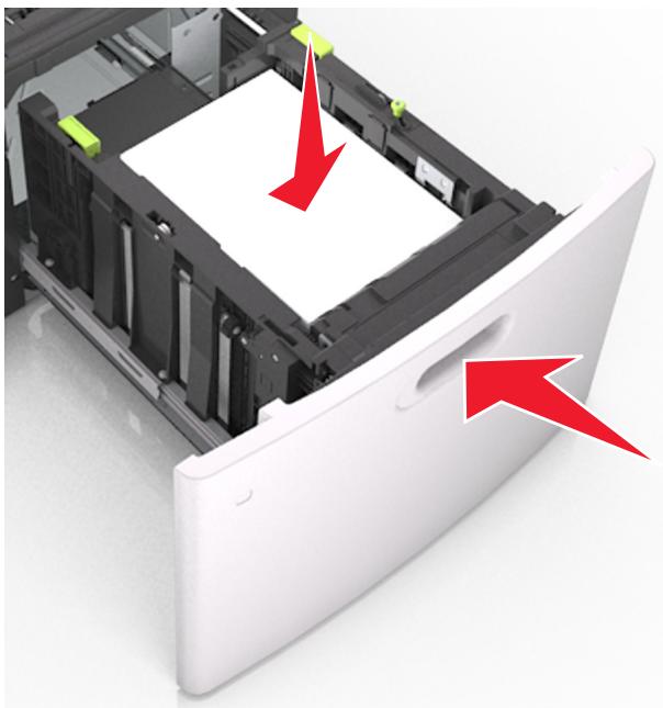 LEXMARK MS818DN - Chargement du papier au format A4, lettre, légal, oficio et folio - 9