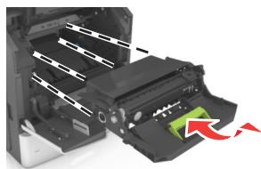 LEXMARK MS818DN - Bourrage papier derrière la porte avant - 9