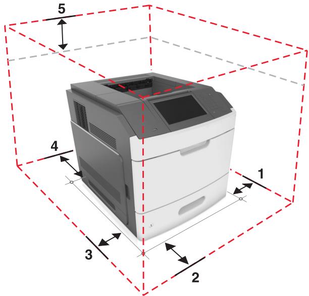 LEXMARK MS818DN - Sélection d'un emplacement pour l'imprimante - 4