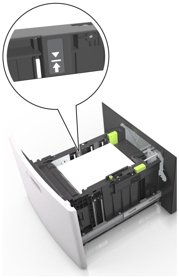 LEXMARK MS818DN - Chargement du papier au format A4, lettre, légal, oficio et folio - 8