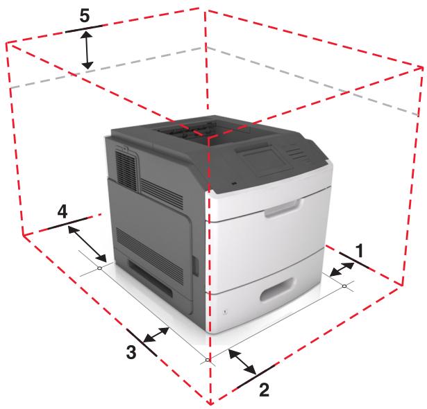 LEXMARK MS818DN - Sélection d'un emplacement pour l'imprimante - 3