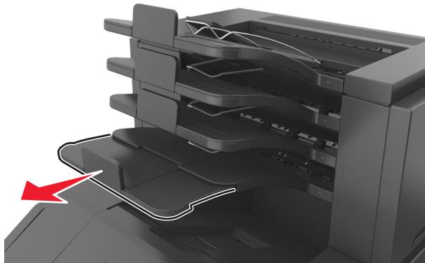 LEXMARK MS818DN - Introduction correcte du papier dans les réceptacles de type boîte aux lettres en option - 1