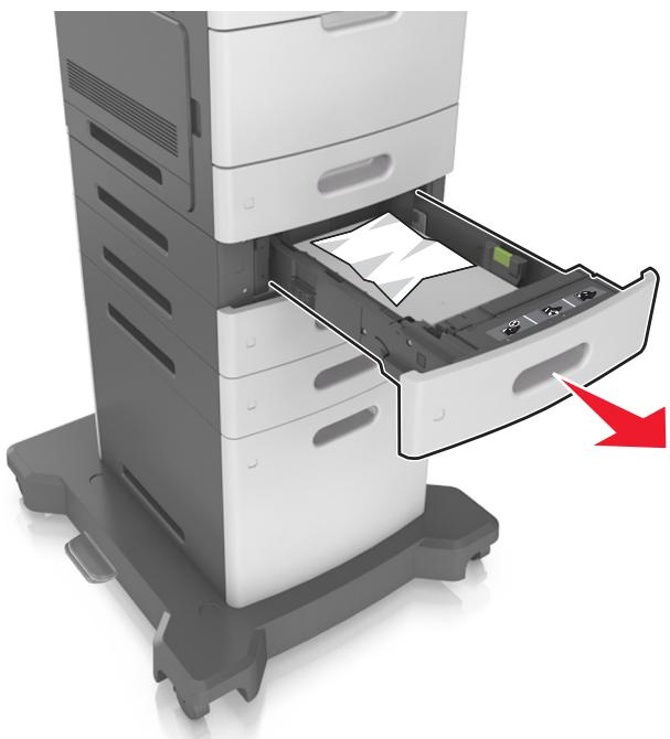 LEXMARK MS818DN - Bourrage papier dans les tiroirs - 1