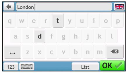 MIO SPIRIT 7670 LM - How do I use the Keyboard screen? - 2