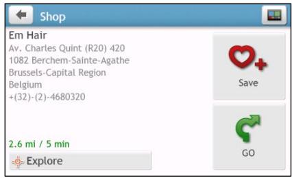 MIO SPIRIT 7670 LM - How do I preview the destination on map? - 4