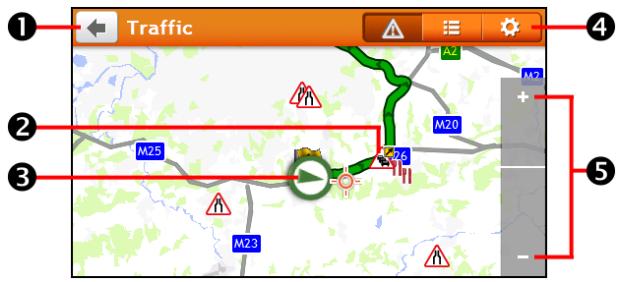 MIO SPIRIT 7670 LM - Traffic overview screen - 1