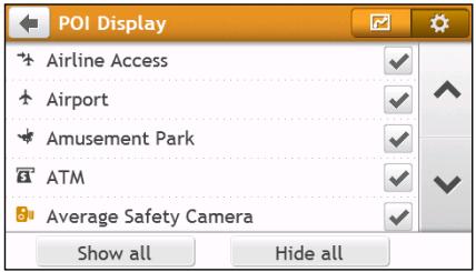 MIO SPIRIT 7670 LM - How do I set my POI preferences? - 1