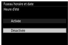 NIKON Z FC - Activez ou désactivez l'heure d'été. - 1