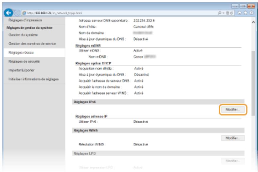 CANON LBP251 - [Acquisition adresse serveur WINS] - 2