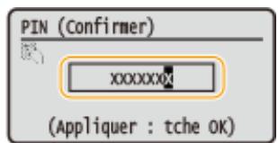 CANON LBP251 - Spécifiez le code et le PIN de l'administrateur système qui conviennent. - 3