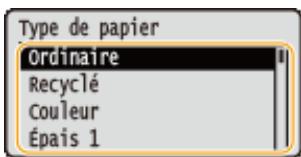 CANON LBP251 - Sélectionnez le type de papier et appuyez sur OK. - 1