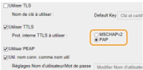 CANON LBP251 - Protocole interne pour TTLS - 1
