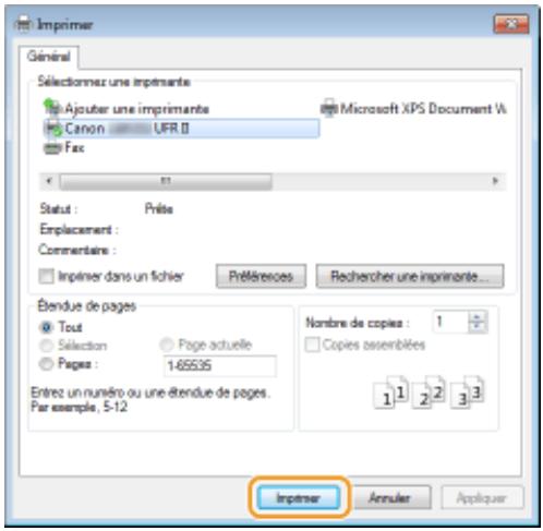 CANON LBP251 - Cliquez sur [imprimer] ou [OK]. - 1