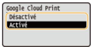 CANON LBP251 - Modification des paramètres de google cloud print - 1