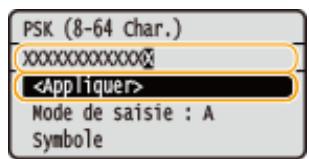CANON LBP251 - Saisissez la clé réseau que vous avez notée. - 2