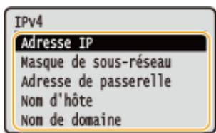 CANON LBP251 - Affichage des réglages IPV4 - 2