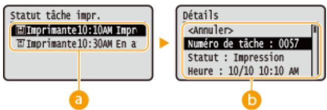 CANON LBP251 - Pour examiner les statuts d'impression - 2