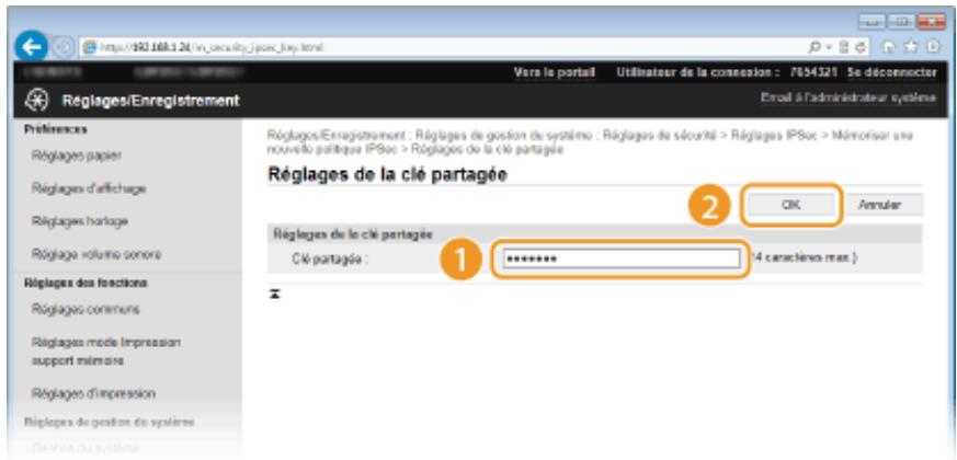 CANON LBP251 - Utilisation d'une clé prépartagée pour l'authentification - 1