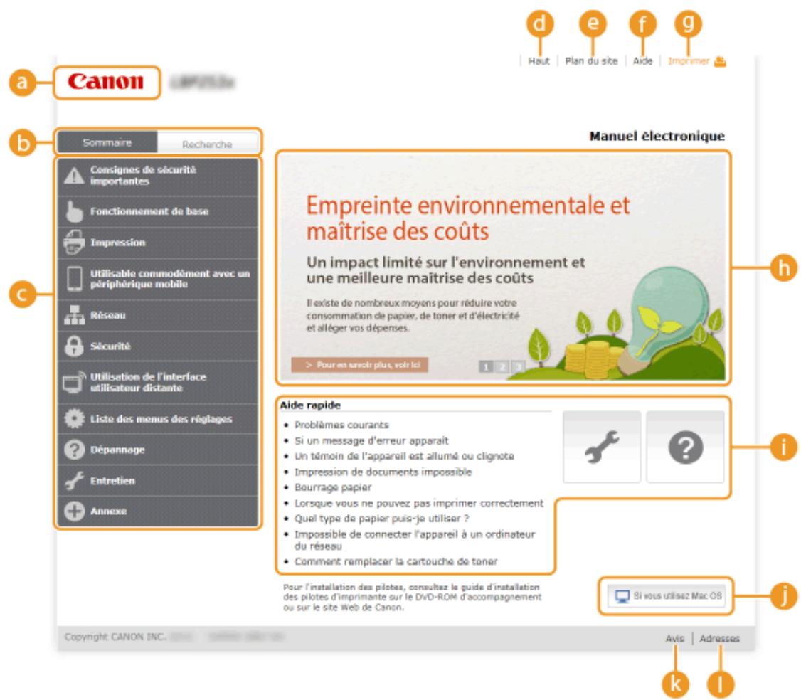 CANON LBP251 - Page d'accueil - 1