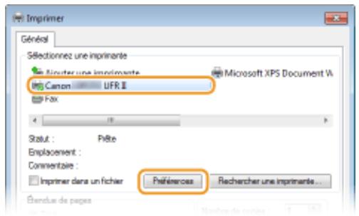 CANON LBP251 - Ouvrez un document dans une application et affichez la boîte de dialogue d'impression. - 1