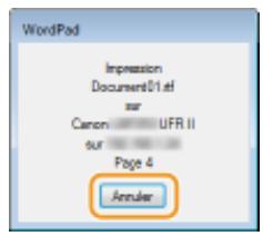 CANON LBP251 - Annulation à partir d'une application - 1