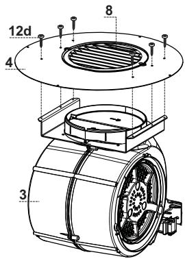 FABER Bios EG6 X F32 - 110.0255.502 - Befestigung der Gruppe aus Motor-Kappe-Haubenkörper - 2