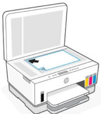 HP SMART TANK PLUS 7005 - Positionnement d'un original sur la vitre du scanner - 2