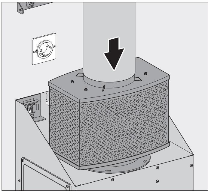 BERBEL BKH 80 EG - Afzuigleiding aansluiten (bij afzuiig- en hybride modus) - 3