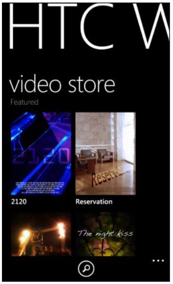 HTC TITAN - Parcourir les sélections de vidéothèques - 1