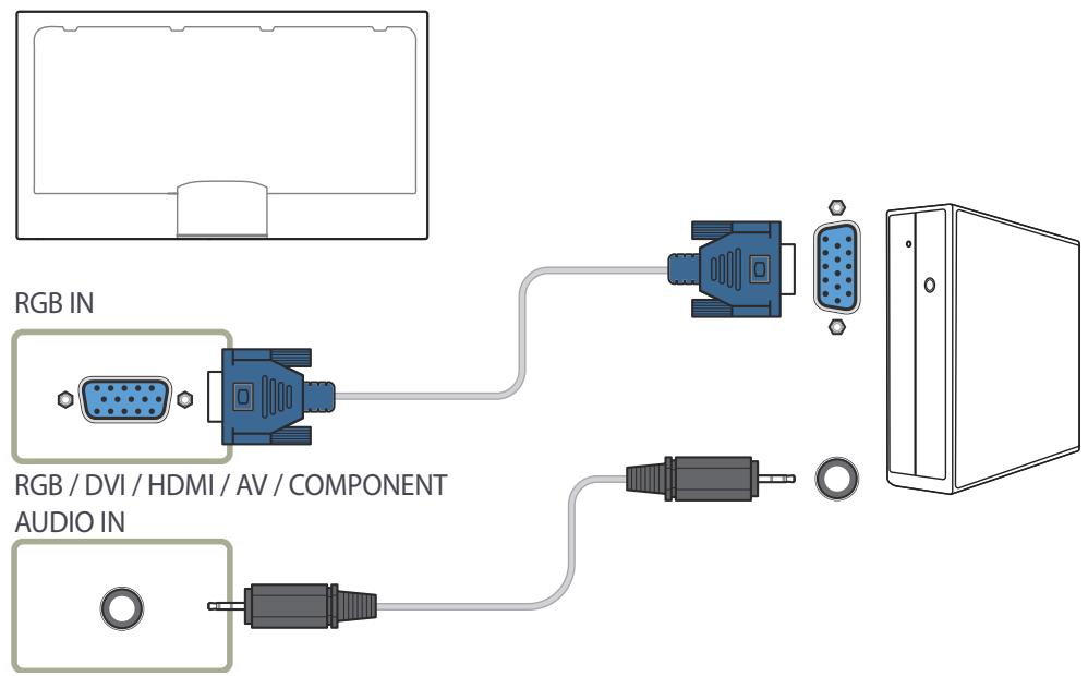 SAMSUNG BN59-00865A - Connexion à l'aide d'un cable D-SUB (type analogue) - 1