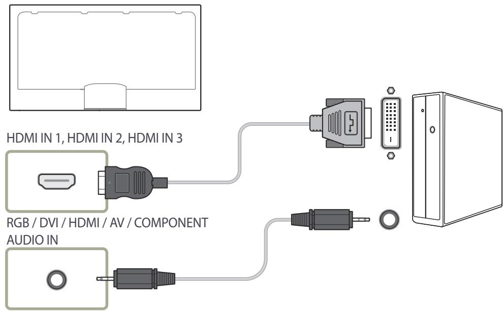 SAMSUNG BN59-00865A - Connexion à l'aide d'un cable HDMI-DVI - 1