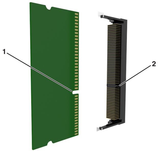 LEXMARK MX517DE - Installation d'une carte mémoire - 2