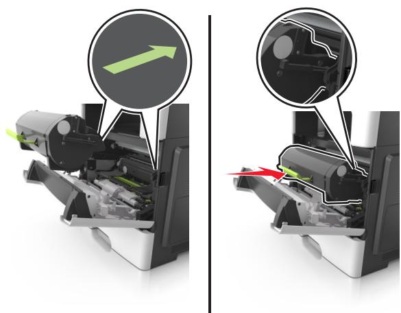 LEXMARK MX517DE - Bourrage papier derrière la porte avant - 9