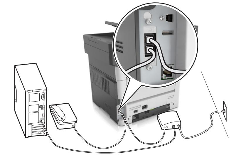 LEXMARK MX517DE - Configuration 1 : l'imprimante est directement connectée à un modem câble - 1