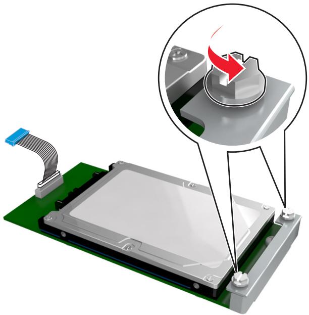 LEXMARK MX517DE - Installation d'un disque dur sur l'imprimante - 2