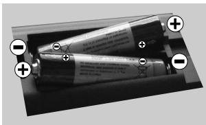 TELEFUNKEN UMBRA55UHD - Inserting the Batteries into the Remote - 1