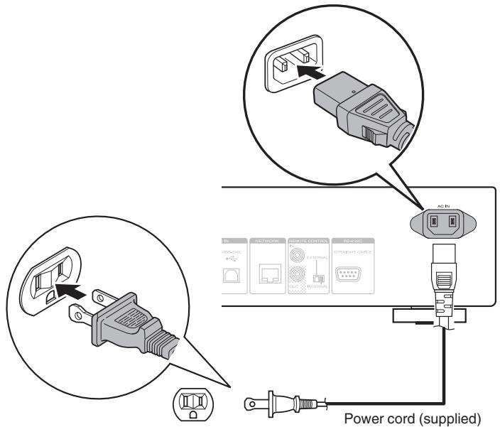 MARANTZ NA8005 - Connecting the power cord - 1