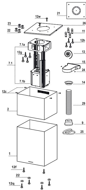 FABER CUBIA ISOLA PLUS - Components - 1
