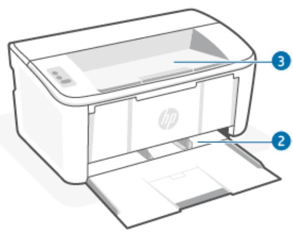 HP LASERJET M110WE - Emplacements des bourges papier - 2