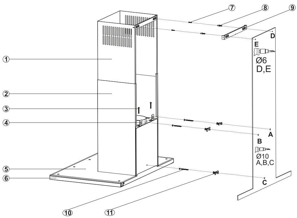 SCHOLTES SOHB1930X - Emplacement de l'appareil / Appliance position - 2