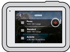 GOPRO HERO8 - SUPPRESSION DE VOTRE PRÉRÉGLAGE - 3