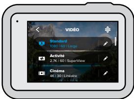 GOPRO HERO8 - MODIFICATION DES PRÉRÉGLAGES - 2